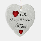 白色グリッター及び金ゴールドのマムセラミックオーナメント セラミックオーナメント (右)