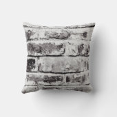 白色コントラスト工業用素朴レンガ質感 クッション (裏面)