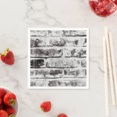 白色コントラスト工業用素朴レンガ質感 スタンダードカクテルナプキン (インサイチュ)