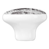 白色コントラスト工業用素朴レンガ質感 セラミックノブ (側面)