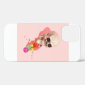 白色スカル中心片 Case-Mate iPhoneケース (裏面 (横))