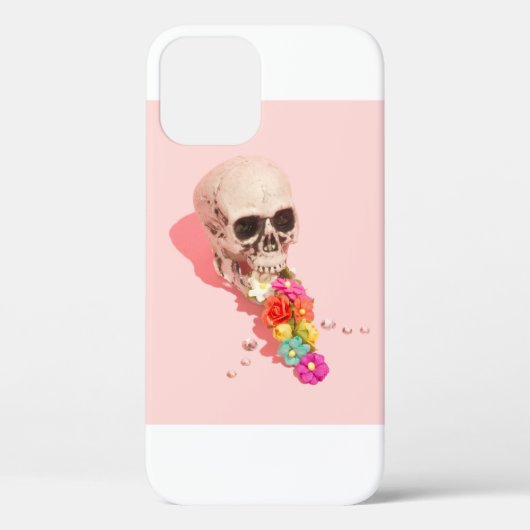 白色スカル中心片 Case-Mate iPhoneケース (裏面)