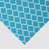 白色ターコイズクローバーパターン 薄葉紙 (詳細)