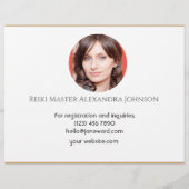 白色チャクラエネルギーヒーラーフォト霊気水平 チラシ (裏面)