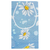 白色デイジーおもしろい スモールペーパーバッグ (裏面)