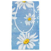 白色デイジーおもしろい スモールペーパーバッグ (正面)