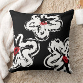 白色デイジーデザインレトロ装飾用クッション クッション (ブランケット)