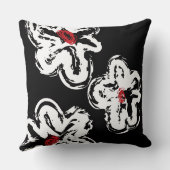 白色デイジーデザインレトロ装飾用クッション クッション (裏面)