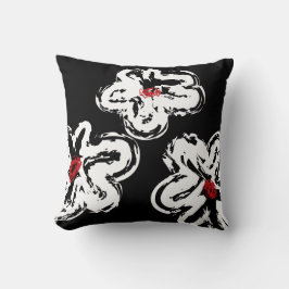 白色デイジーデザインレトロ装飾用クッション クッション