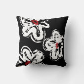 白色デイジーデザインレトロ装飾用クッション クッション (裏面)