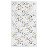 白色デイジーパターン スモールペーパーバッグ (裏面)