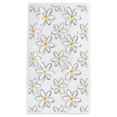 白色デイジーパターン スモールペーパーバッグ (正面)