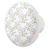 白色デイジーパターン セラミックノブ (右)