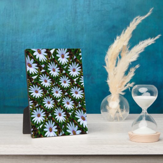 白色デイジーパターン フォトプラーク (側面)