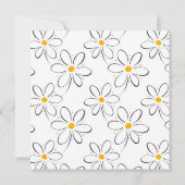 白色デイジーパターン 招待状 (裏面)