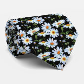 白色デイジープリントパターン ネクタイ (ロール)