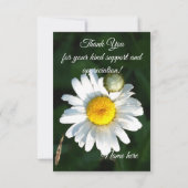 白色デイジー文字サンキューカード サンキューカード (裏面)