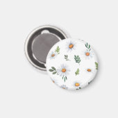 白色デイジー磁石、デイジー磁石 マグネット (正面/裏面)