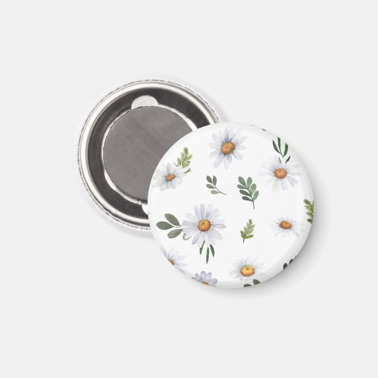 白色デイジー磁石、デイジー磁石 マグネット (正面/裏面)