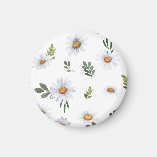 白色デイジー磁石、デイジー磁石 マグネット (正面)