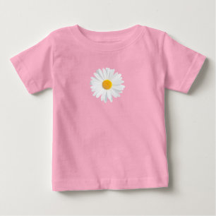 白色デイジー ベビーTシャツ
