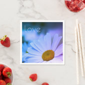 白色デイジー（ライトブルー） スタンダードカクテルナプキン (インサイチュ)