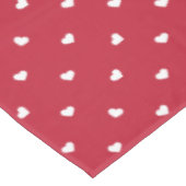 白色ハートオンレッド テーブルクロス (アングル)