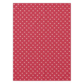 白色ハートオンレッド テーブルクロス (正面)