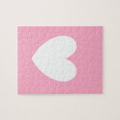 白色ハートフォトパズル ジグソーパズル (横)