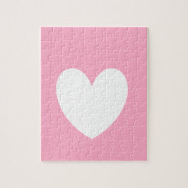 白色ハートフォトパズル ジグソーパズル