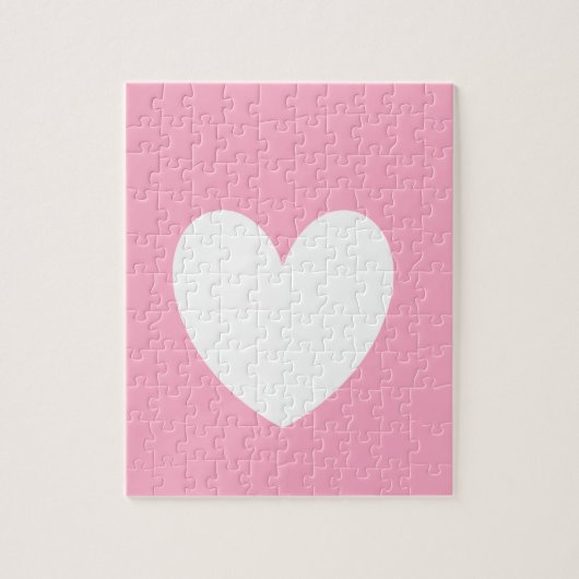 白色ハートフォトパズル ジグソーパズル (縦)