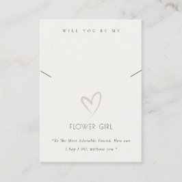 白色ハート花娘贈答ネックレスディスプレイ プレイスカード