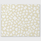 白色ハート ラッピングペーパー (フラット)