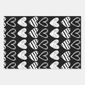 白色ハート#24 ラッピングペーパーシート (正面)