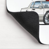 白色ビュイックT型 マウスパッド (コーナー)