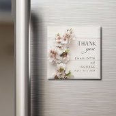 白色ピンクフローラ |結婚式の引き出物磁石 マグネット