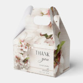 白色ピンクフローラ |結婚式の引き出物 フェイバーボックス (裏面サイド)