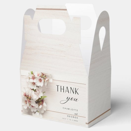 白色ピンクフローラ |結婚式の引き出物 フェイバーボックス (オープン)