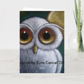 白色ファンタジーベビーフクロウカード カード (裏面)