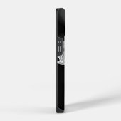 白色フラクタルバラ iPhoneケース (右側面)