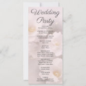 白色フローラとライトピンク結婚式 プログラム (裏面)