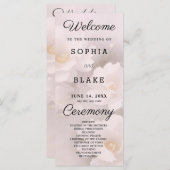 白色フローラとライトピンク結婚式 プログラム (正面/裏面)