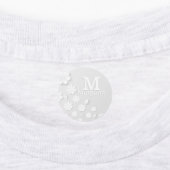 白色フローラエンボス名イニシャル パーソナライズされた ラベル (貼付)