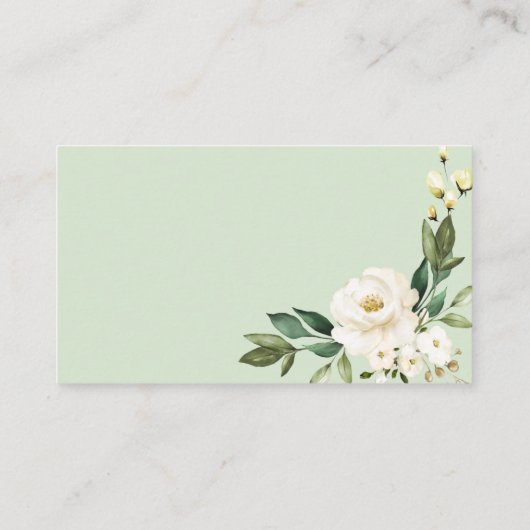 白色フローラジオメト結婚リ詳細エンクロージャ エンクロージャーカード (裏面)