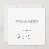 白色フローラスペインのサンキューカード サンキューカード (裏面)