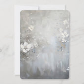 白色フローラスペインの結婚式招待状 招待状 (裏面)