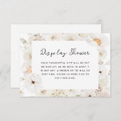 白色フローラディスプレイシャワー エンクロージャーカード (正面/裏面)