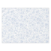 白色フローラハエレガントイビスカスデイジーパターン| テーブルクロス (正面(横))