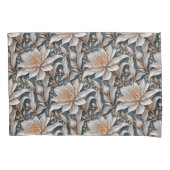 白色フローラファンタジー 枕カバー (正面)