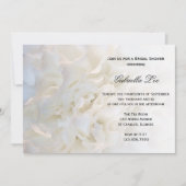 白色フローラブライダルシャワー 招待状 (正面)